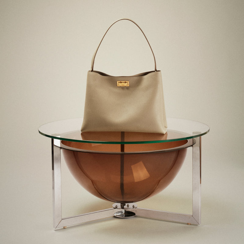 Duo Mini Leather Handbag Brown