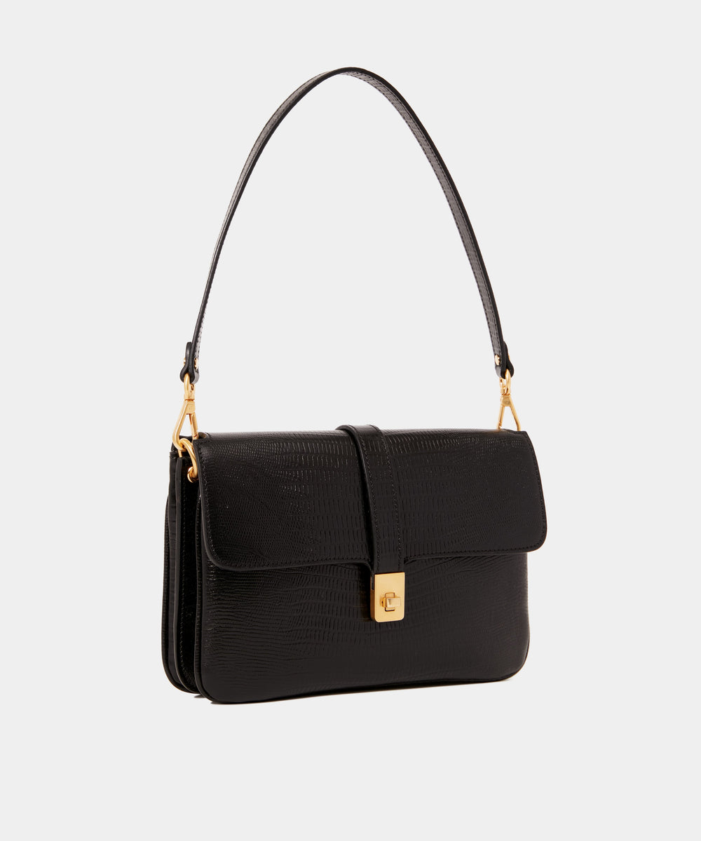 Shoulder strap-dalia-lizard-black