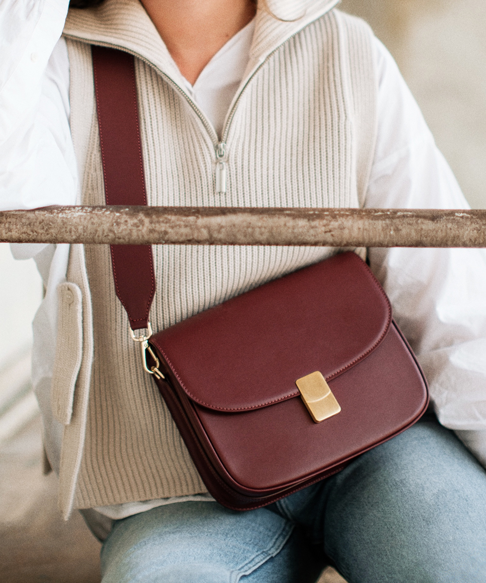Sac sales rouge bordeaux